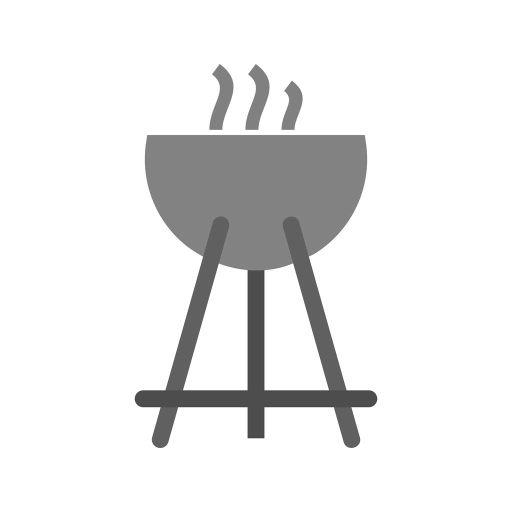 Outdoor Cooking Greyscale Icon