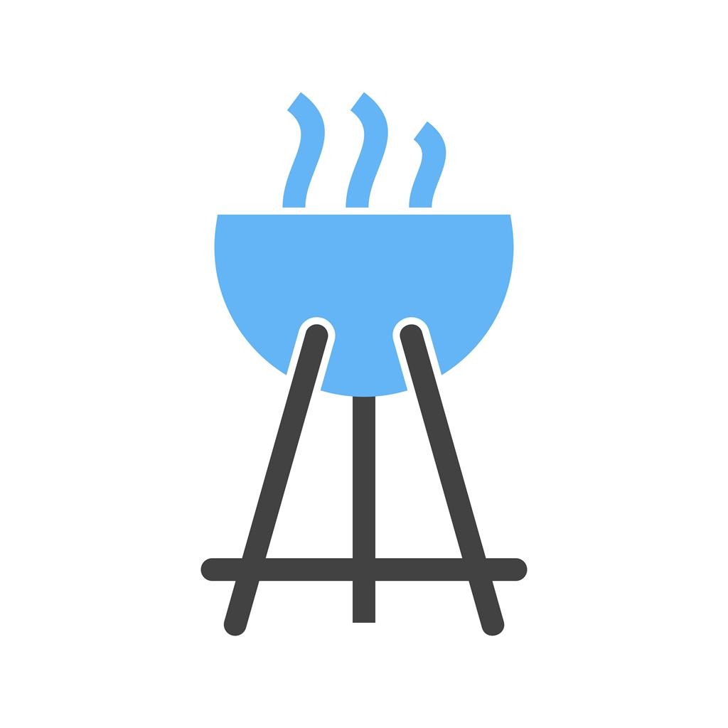 Outdoor Cooking Blue Black Icon