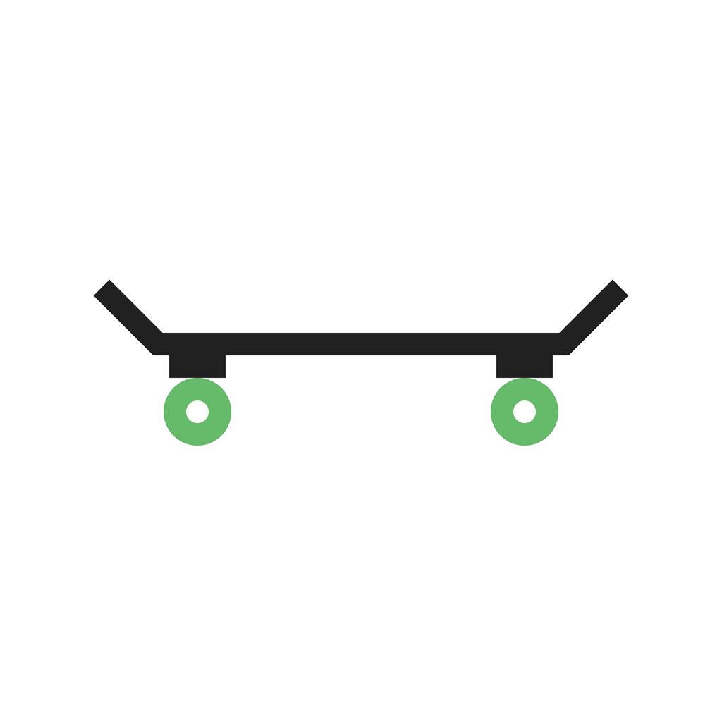 Skate Line Green Black Icon