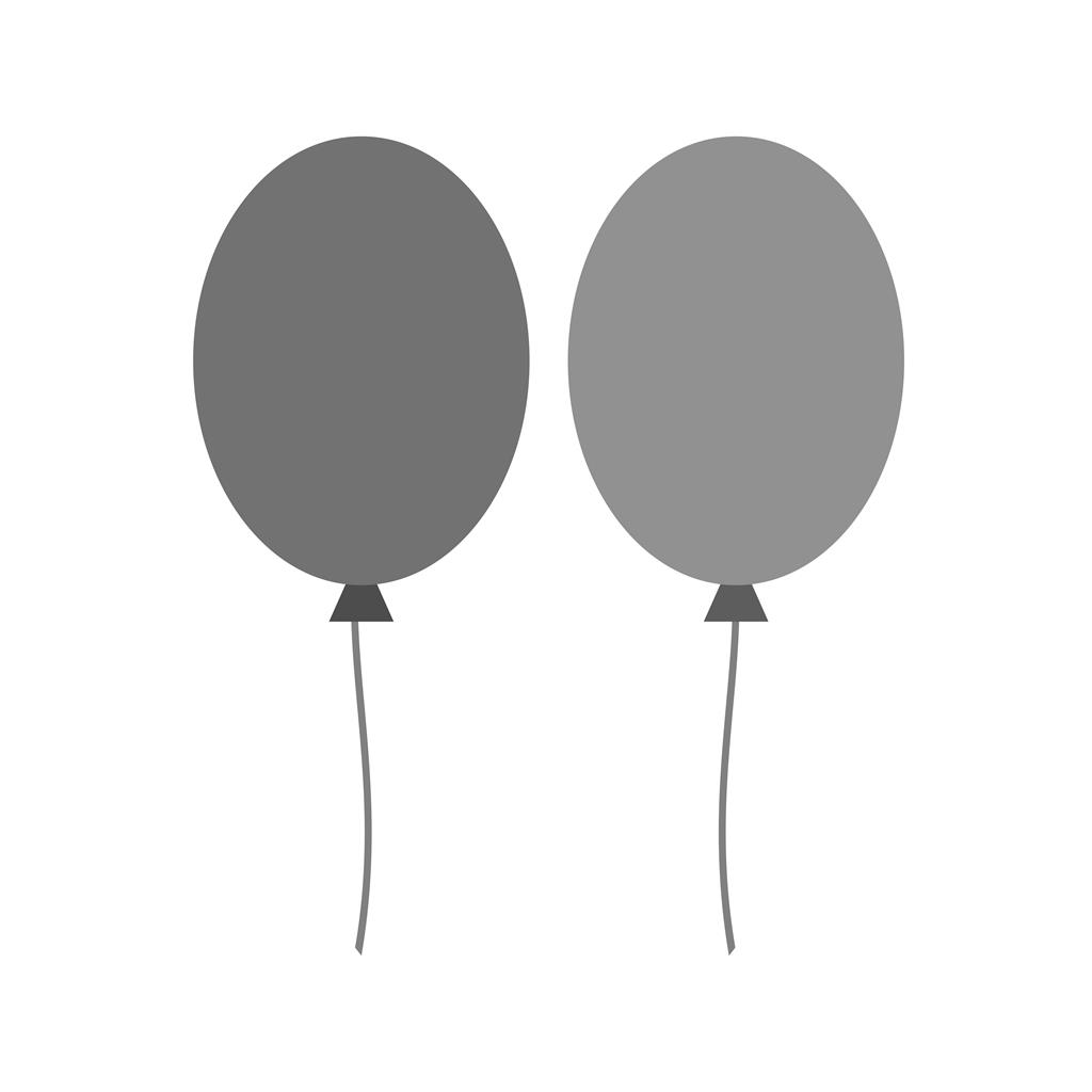 Balloons Greyscale Icon