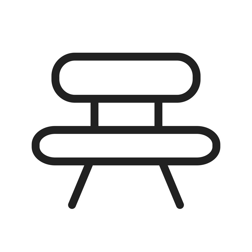Wooden Bench Line Icon