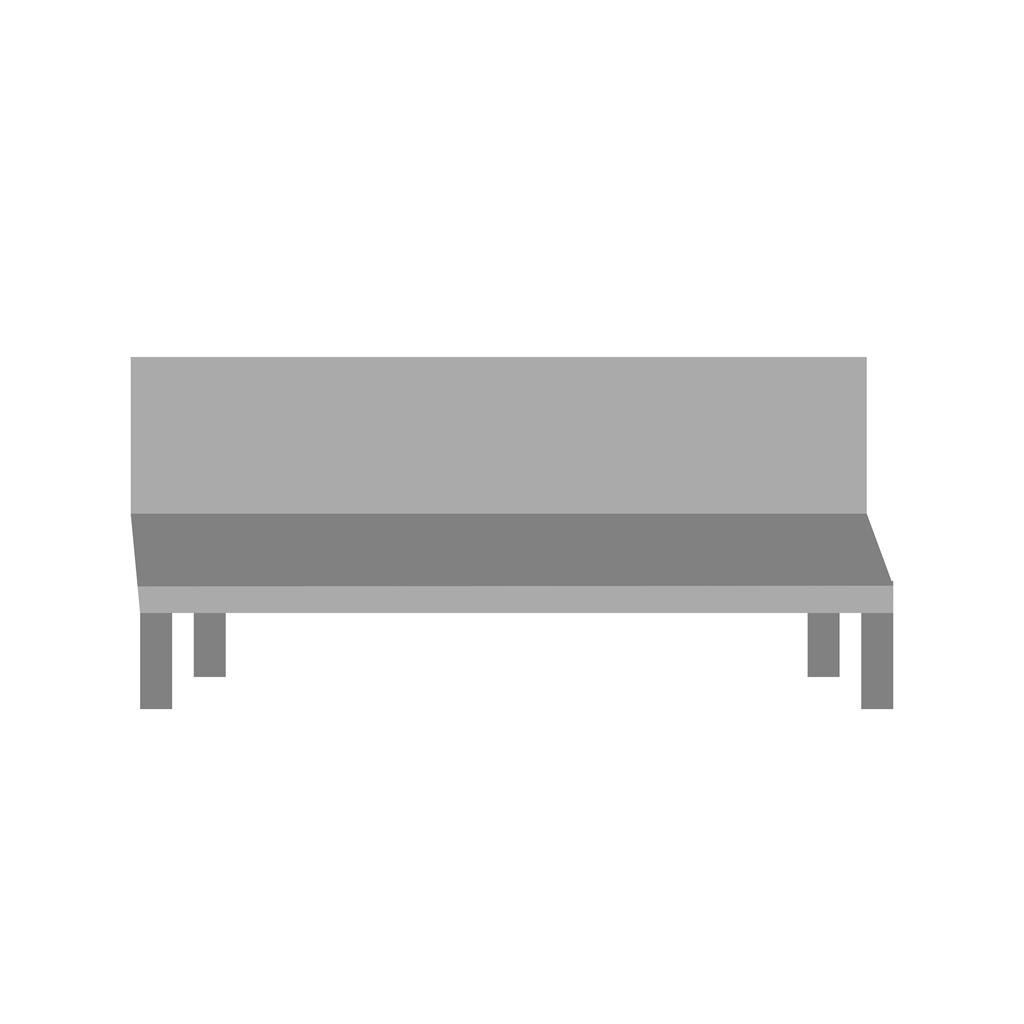 Wooden Bench Greyscale Icon