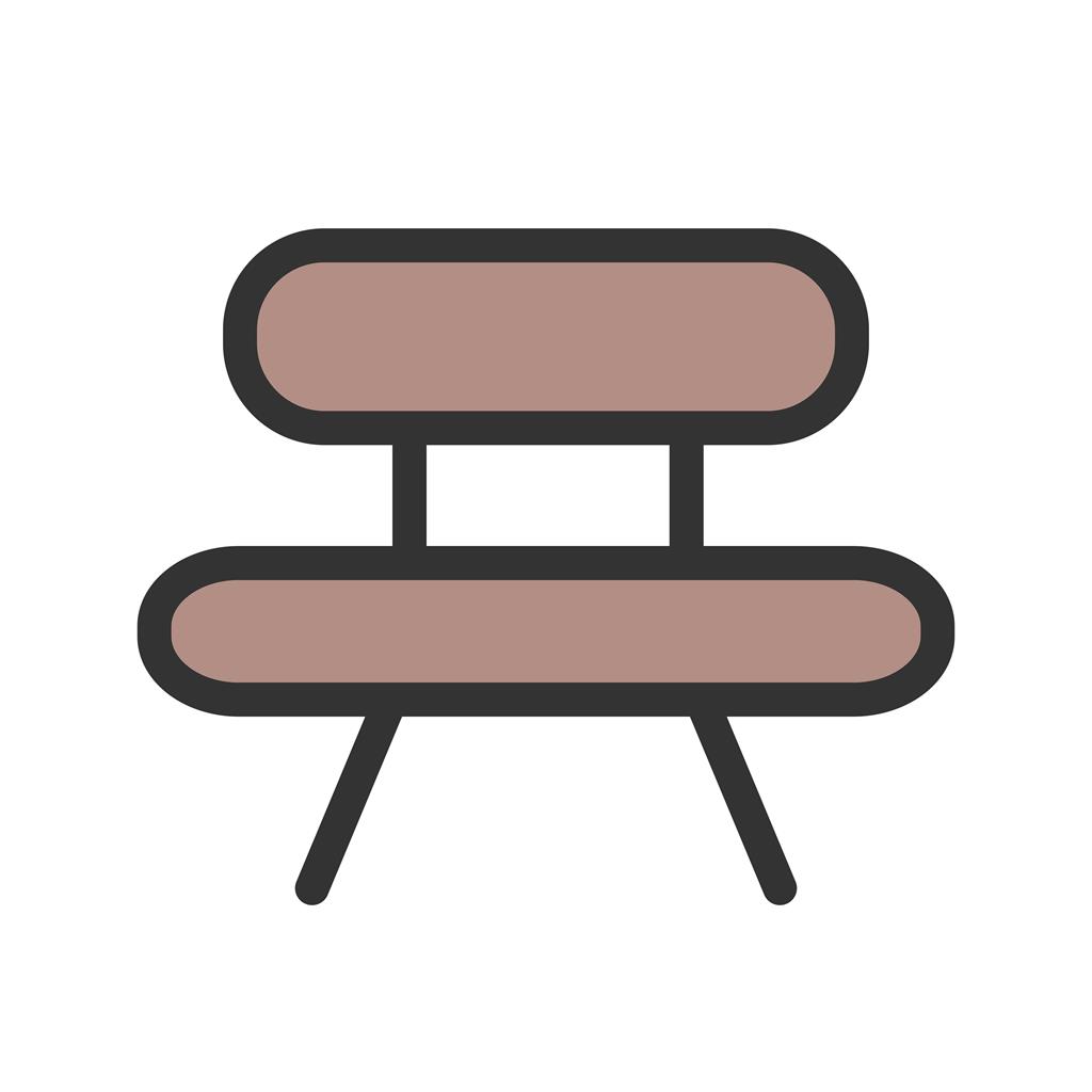Wooden Bench Line Filled Icon