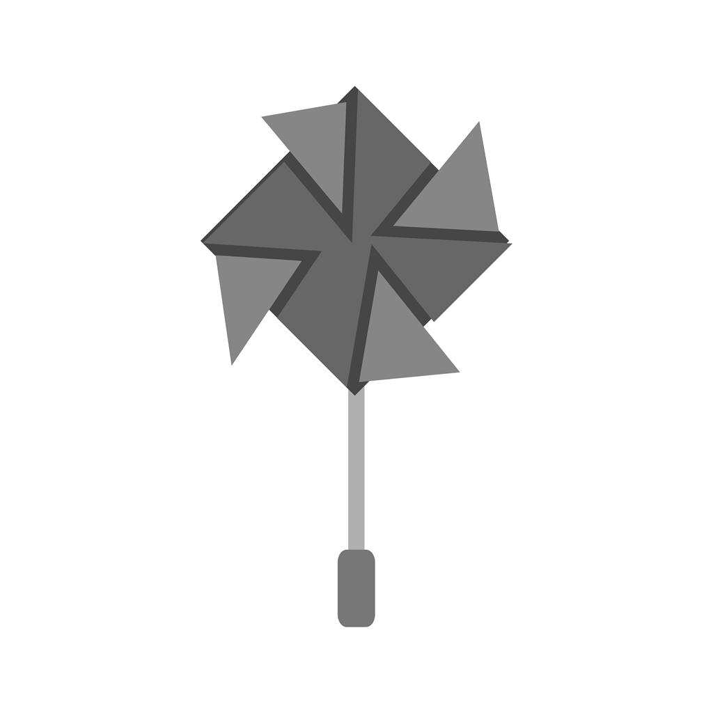 Paper Fan Greyscale Icon