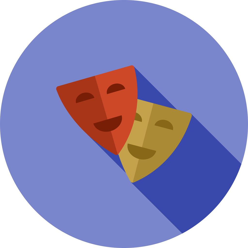 Theater Flat Shadowed Icon