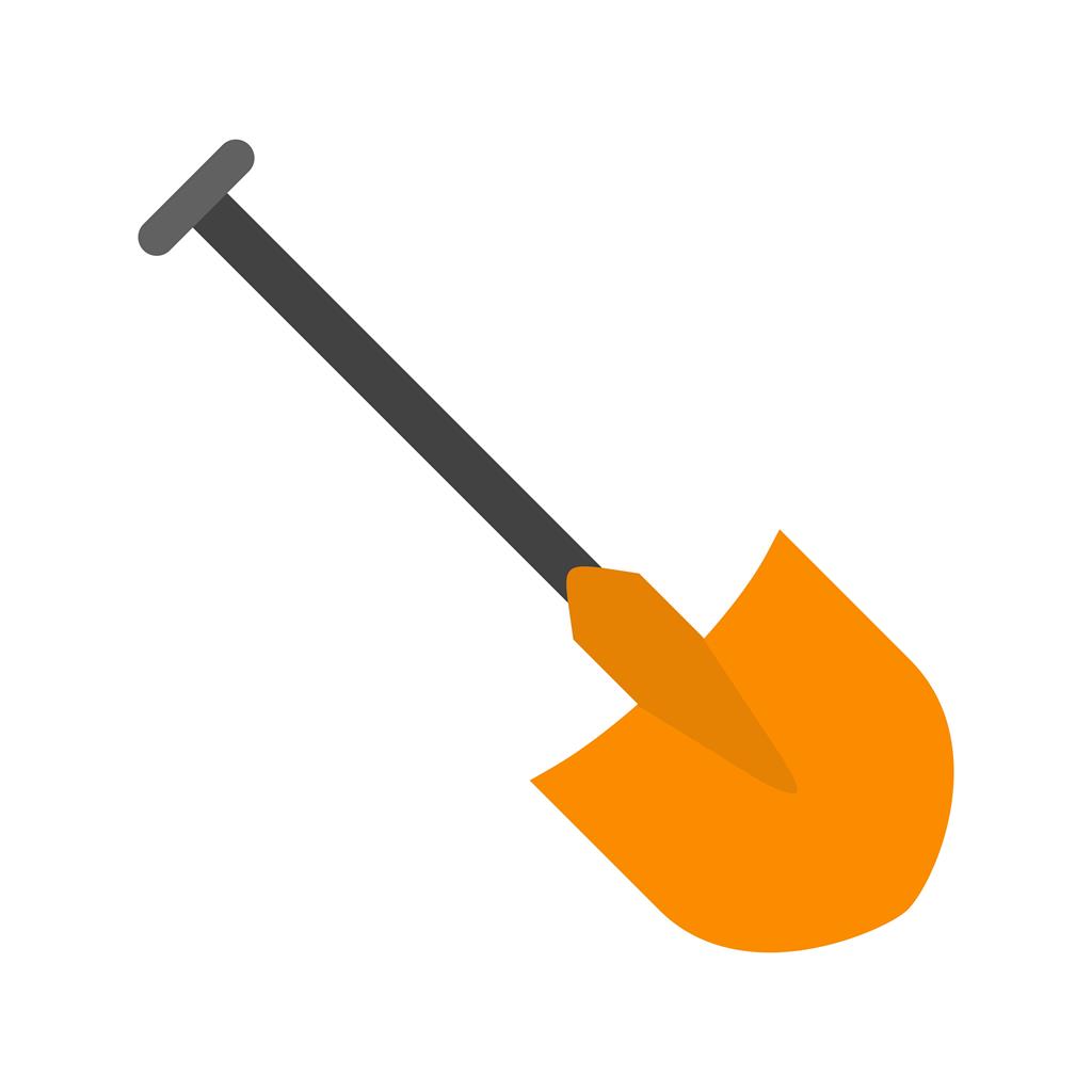 Shovel Flat Multicolor Icon - IconBunny