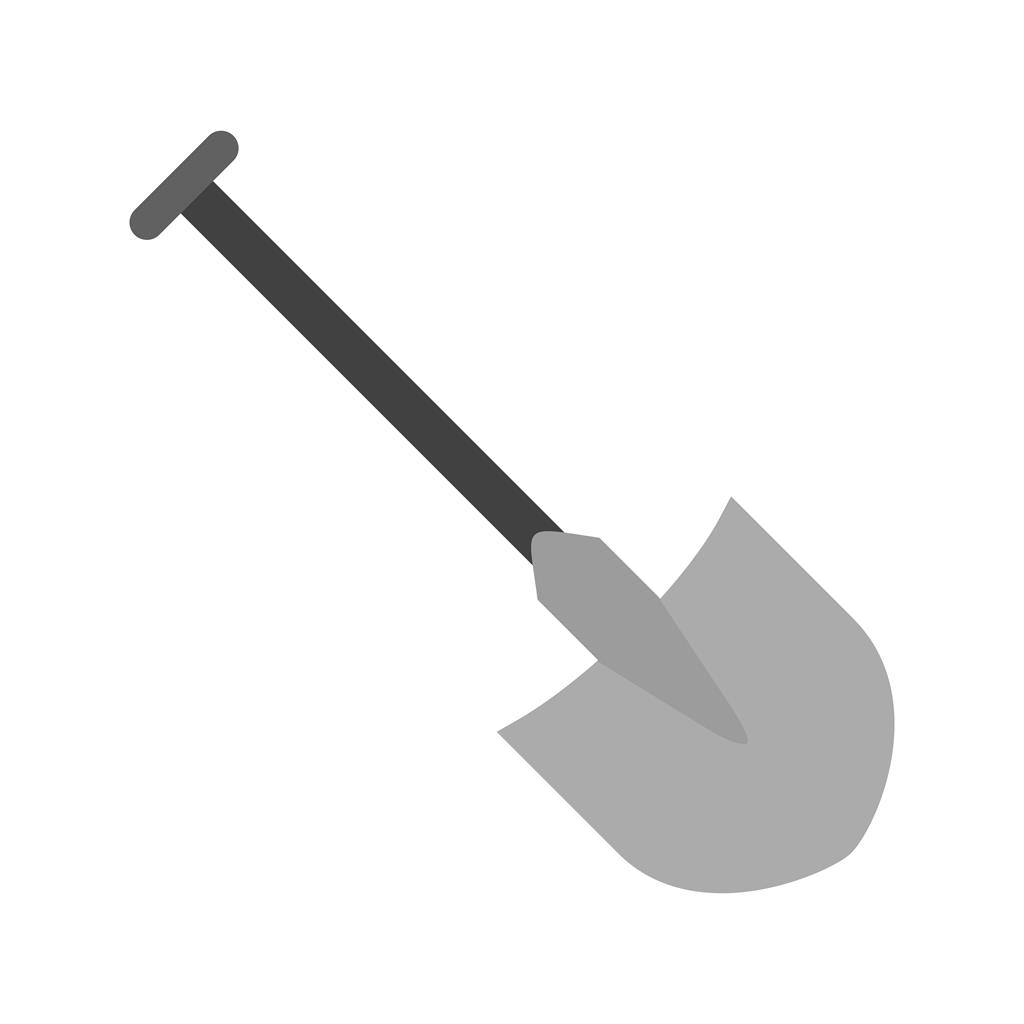 Shovel Greyscale Icon - IconBunny