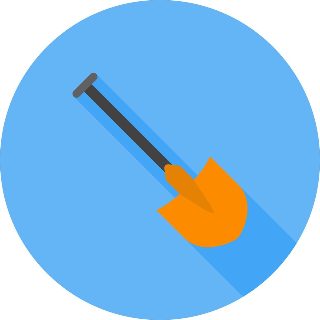 Shovel Flat Shadowed Icon - IconBunny