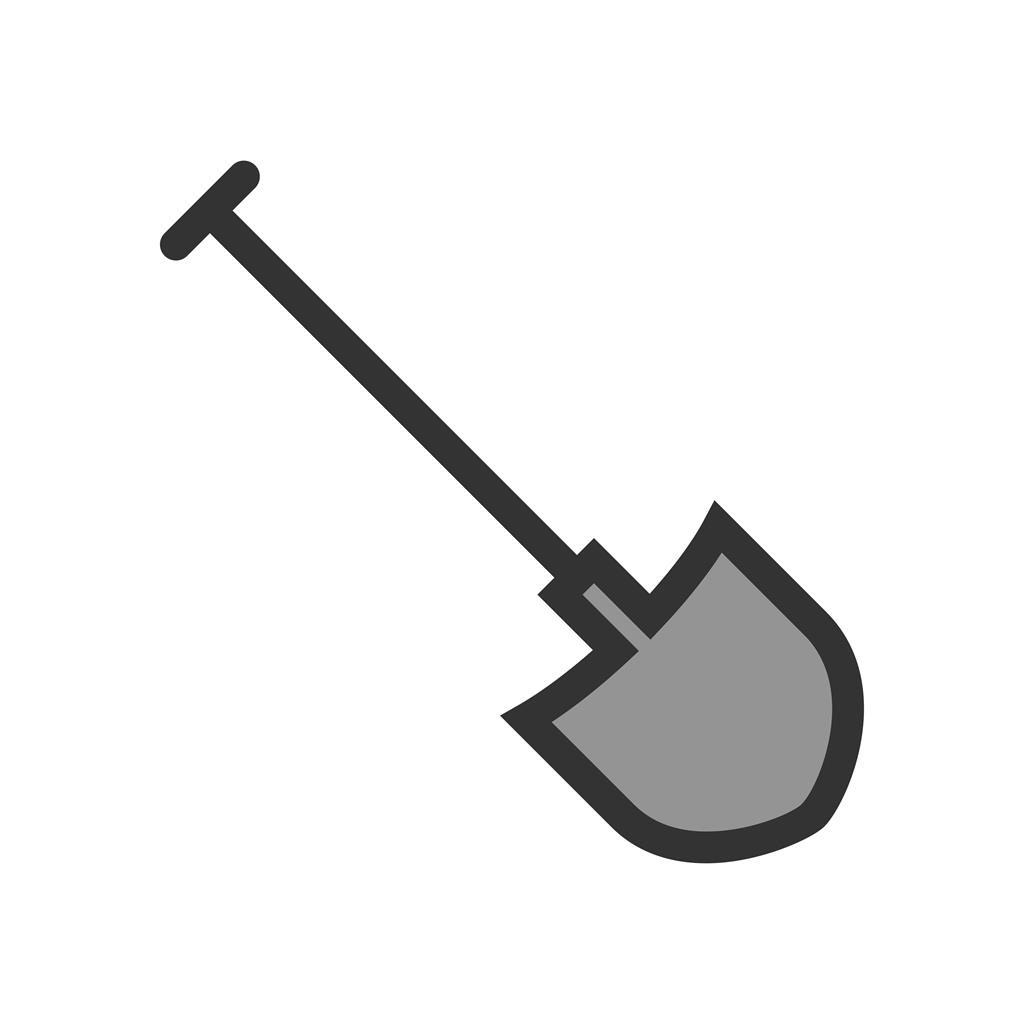 Shovel Line Filled Icon - IconBunny