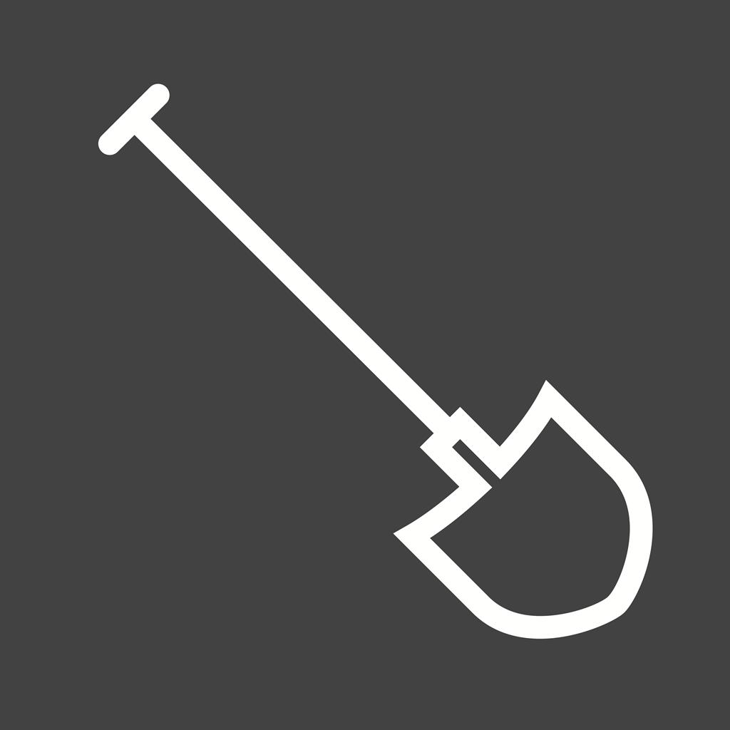 Shovel Line Inverted Icon - IconBunny