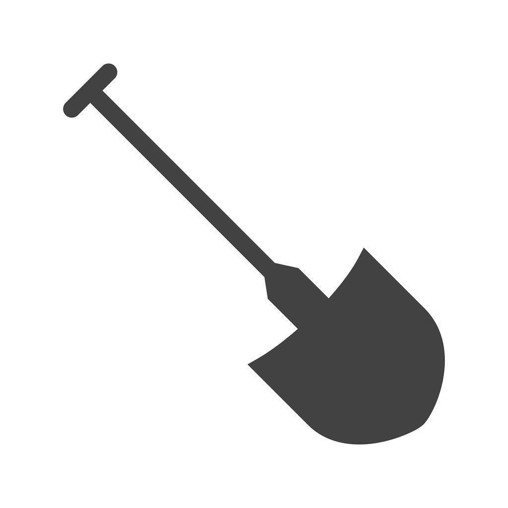 Shovel Glyph Icon - IconBunny