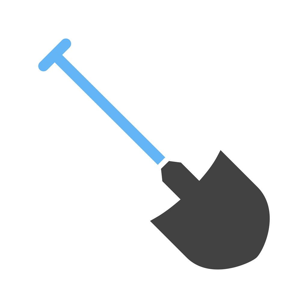 Shovel Blue Black Icon - IconBunny