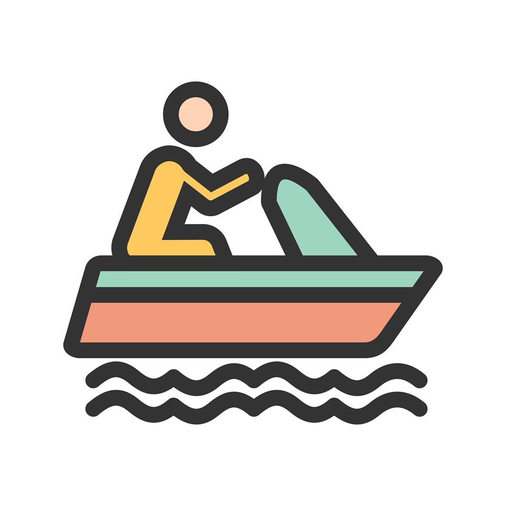 Boating Line Filled Icon