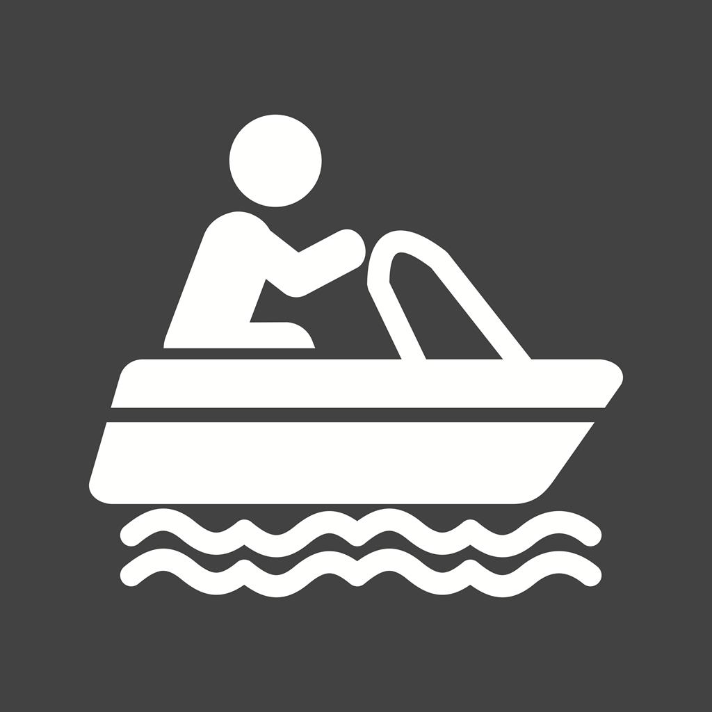 Boating Glyph Inverted Icon