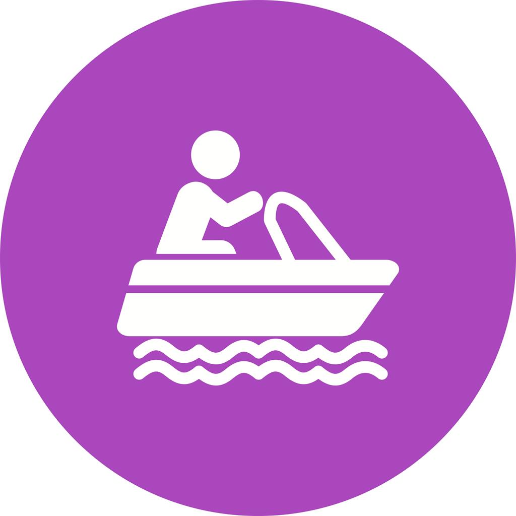 Boating Flat Round Icon