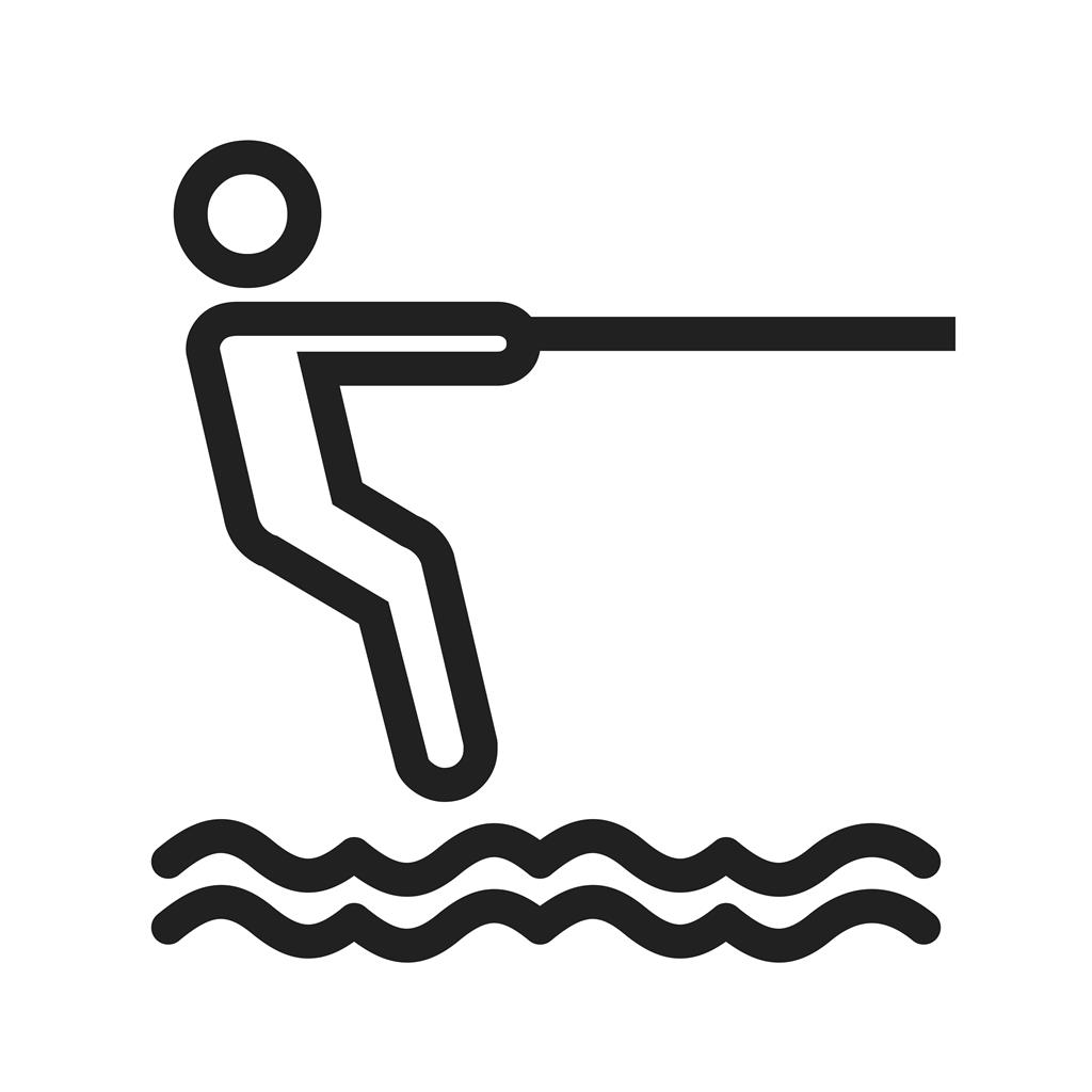 Surfing Line Icon