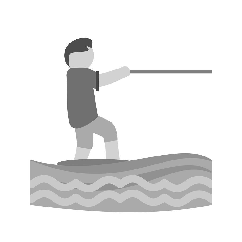 Surfing Greyscale Icon