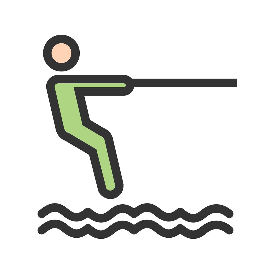 Surfing Line Filled Icon