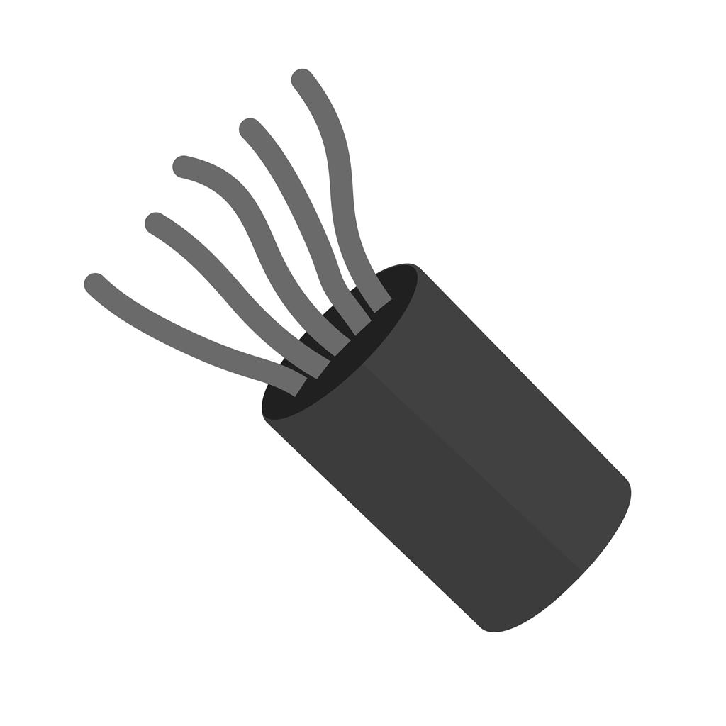 Electric wires Greyscale Icon - IconBunny