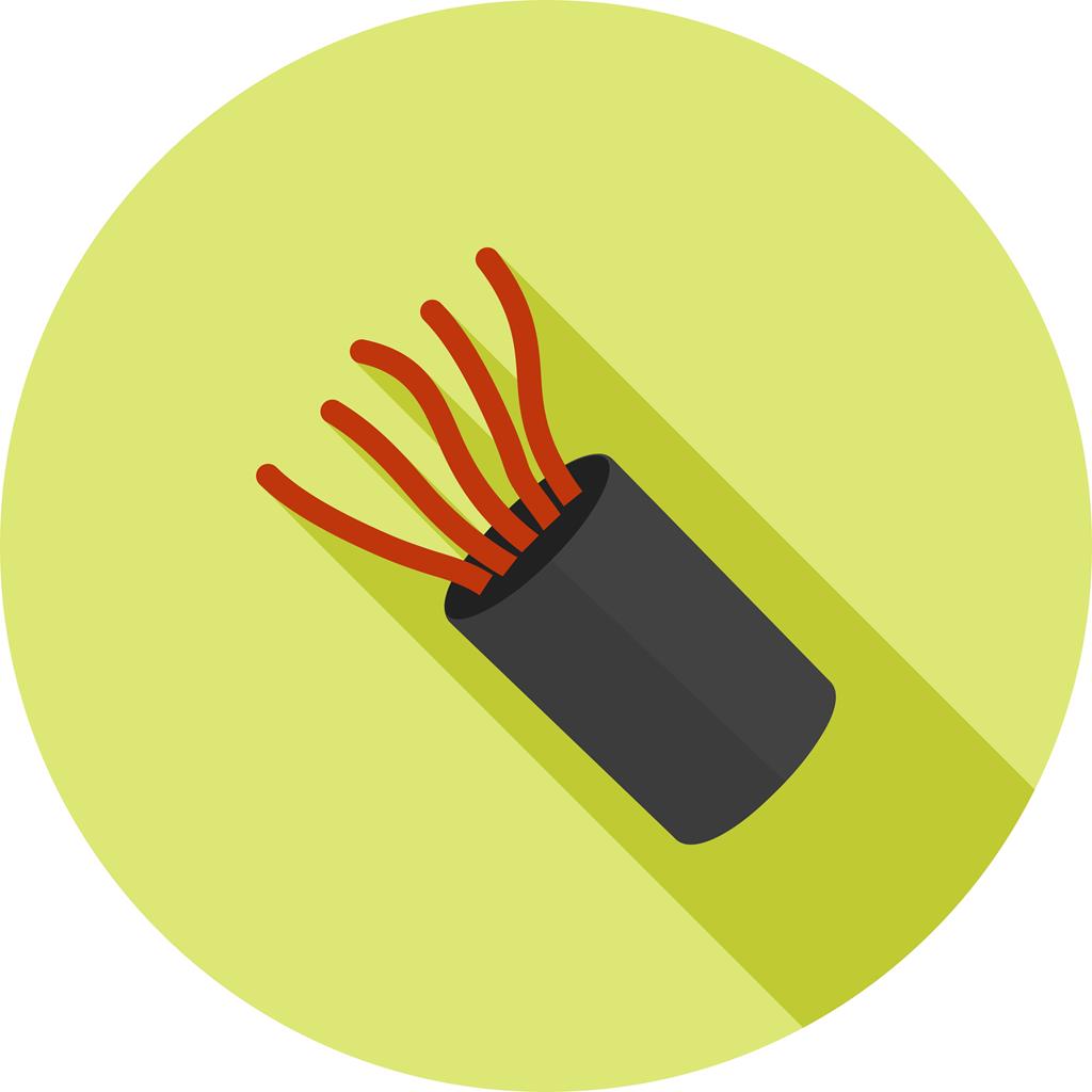 Electric wires Flat Shadowed Icon - IconBunny