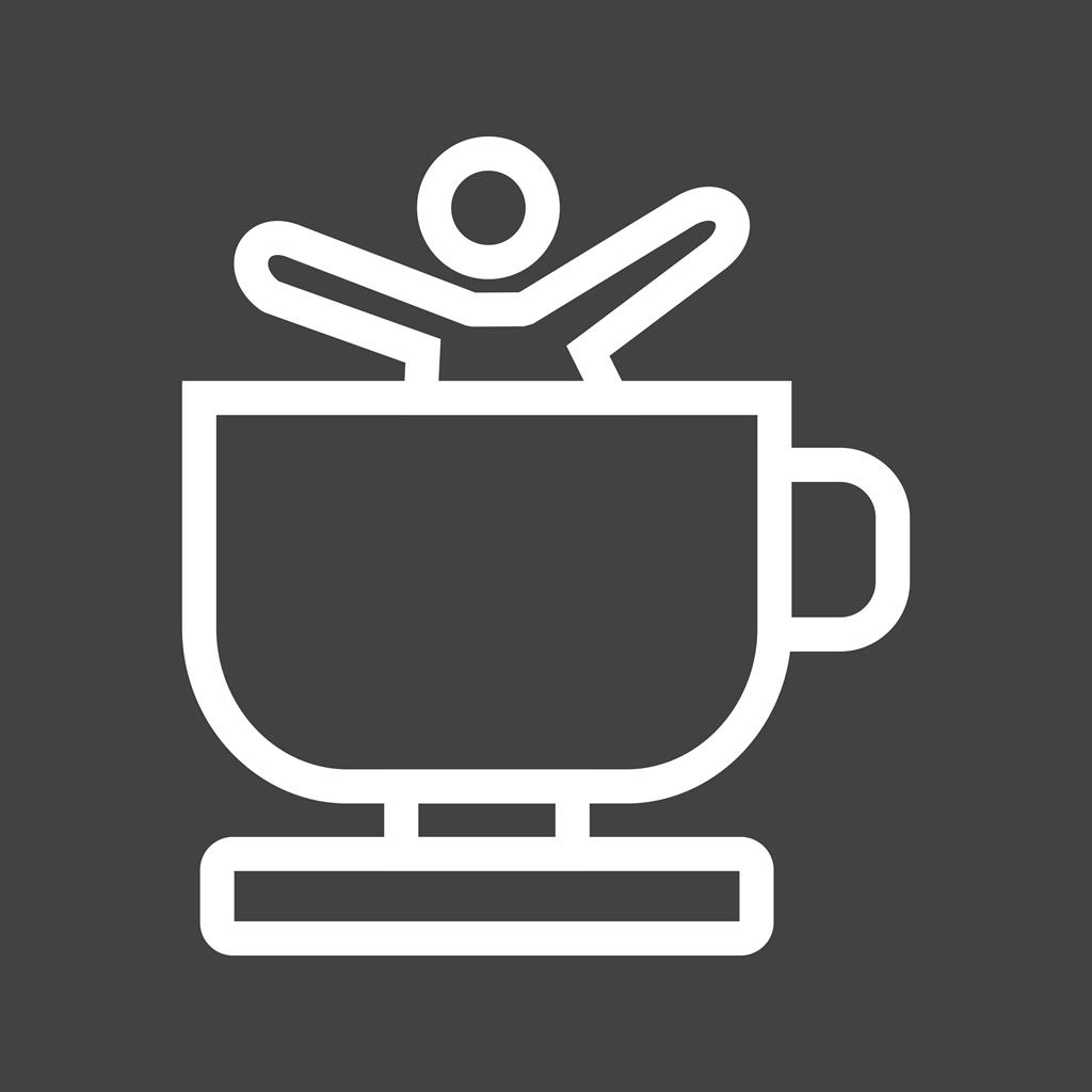 Tea Cups Ride Line Inverted Icon
