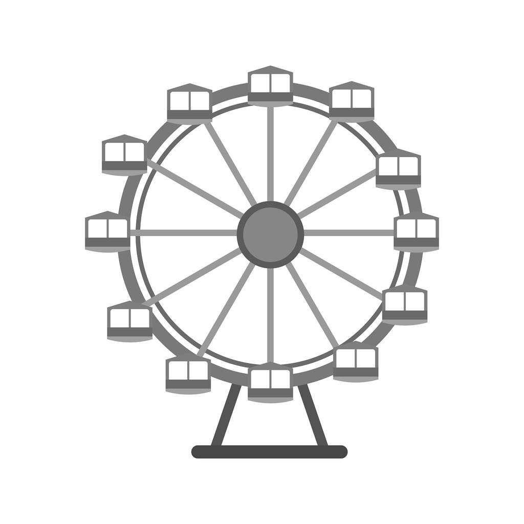 Ferris Wheel Greyscale Icon