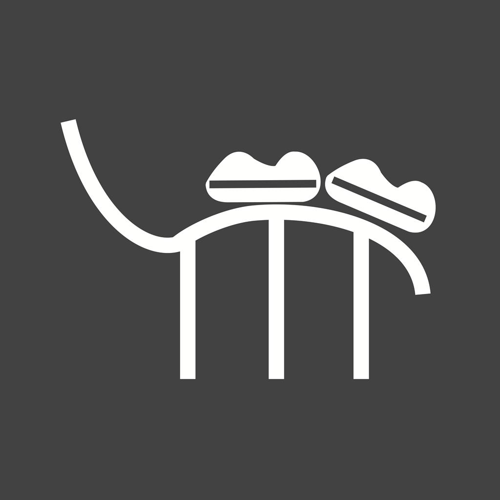 Roller Coaster Glyph Inverted Icon