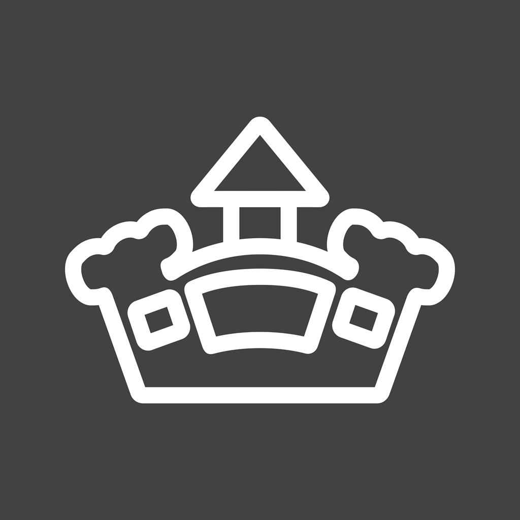 Jumping Castle Line Inverted Icon