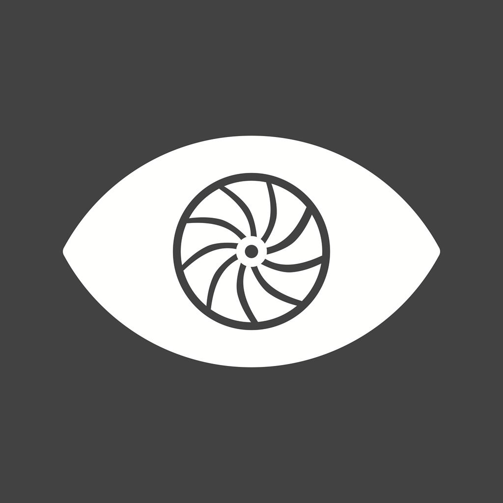 Eye Glyph Inverted Icon