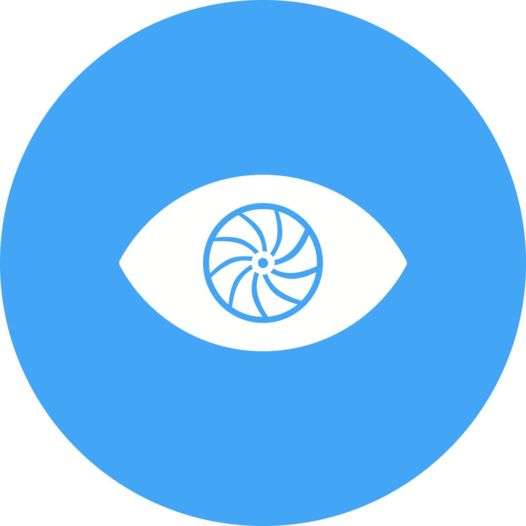 Eye Flat Round Icon