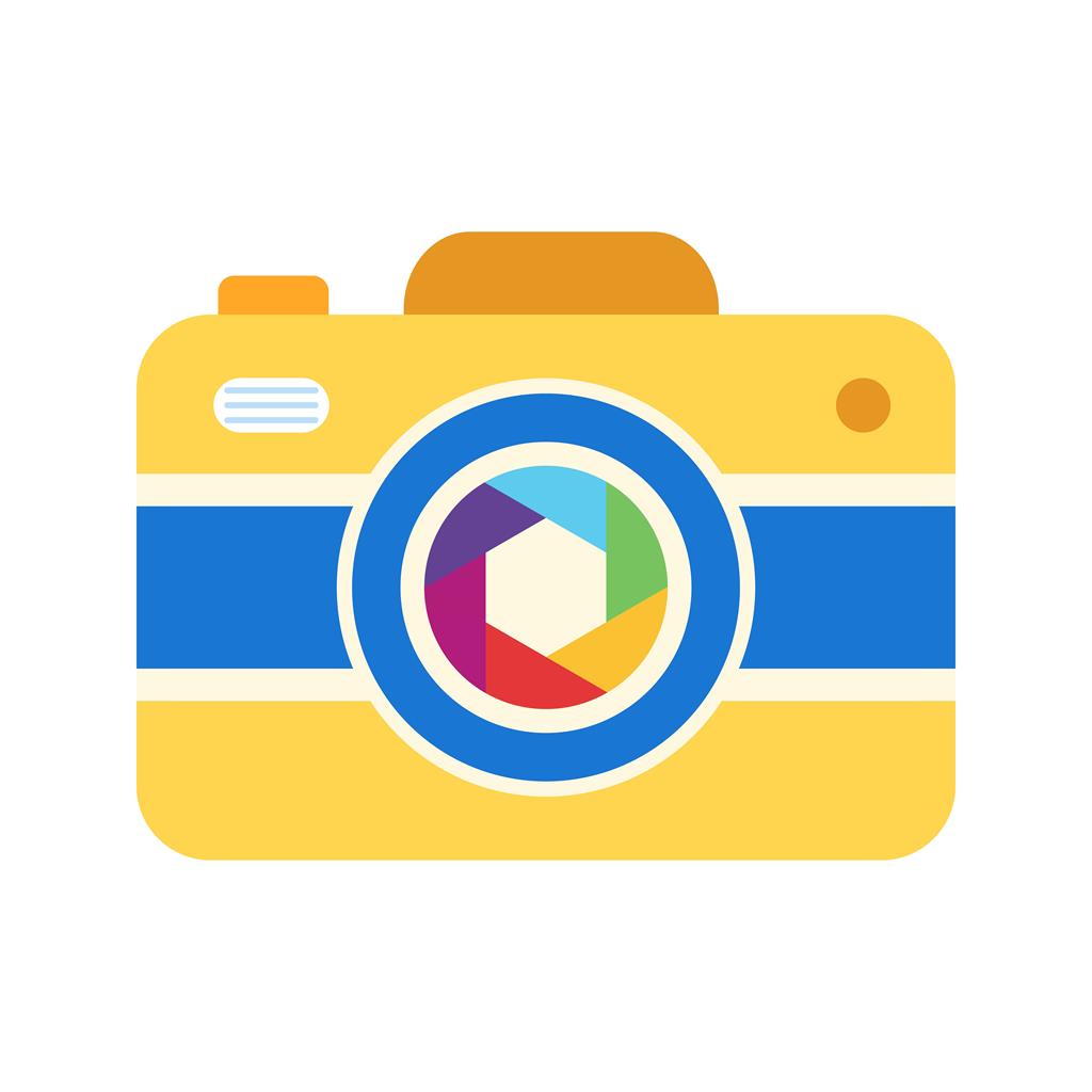 Camera I Flat Multicolor Icon