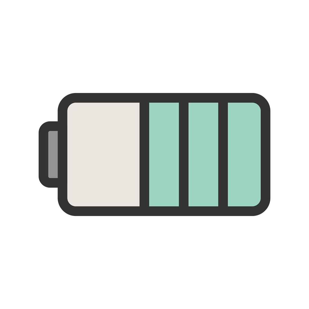 Half Battery Line Filled Icon