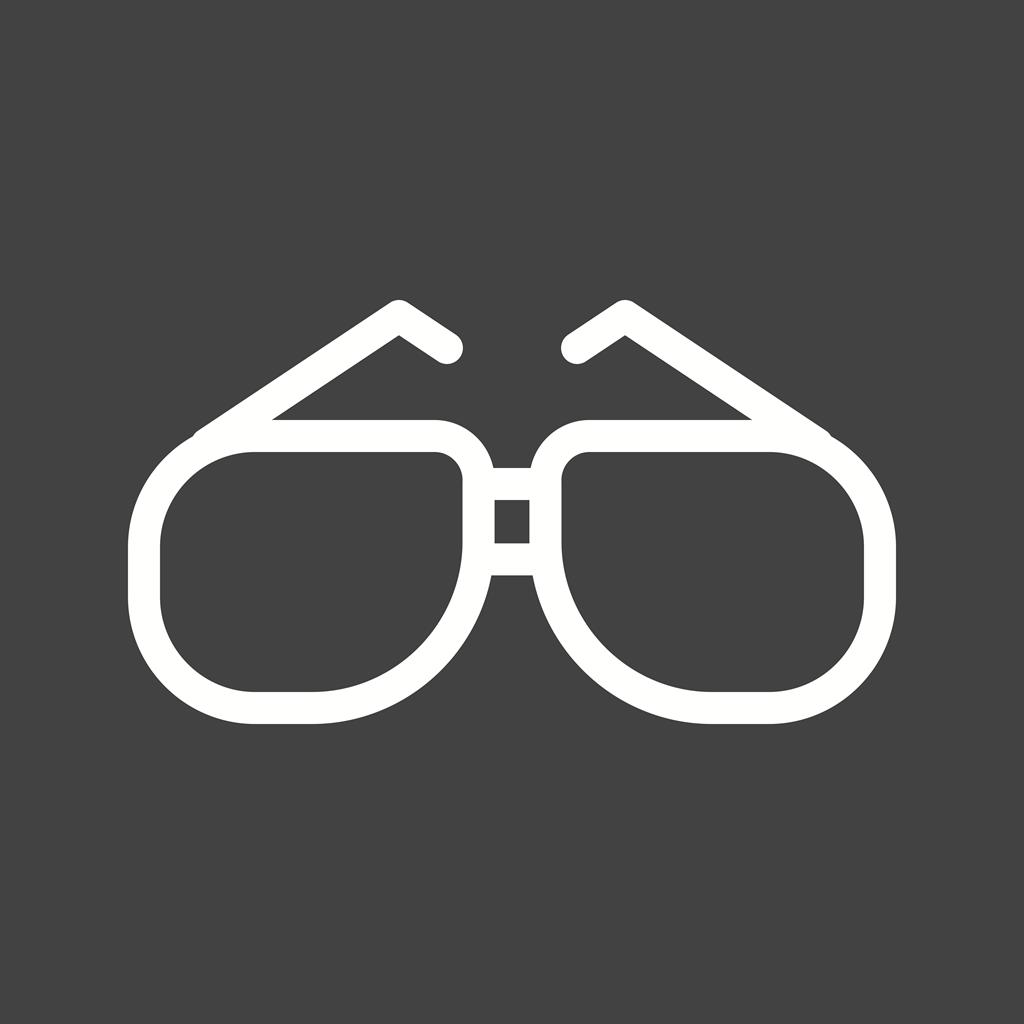 Glasses Line Inverted Icon