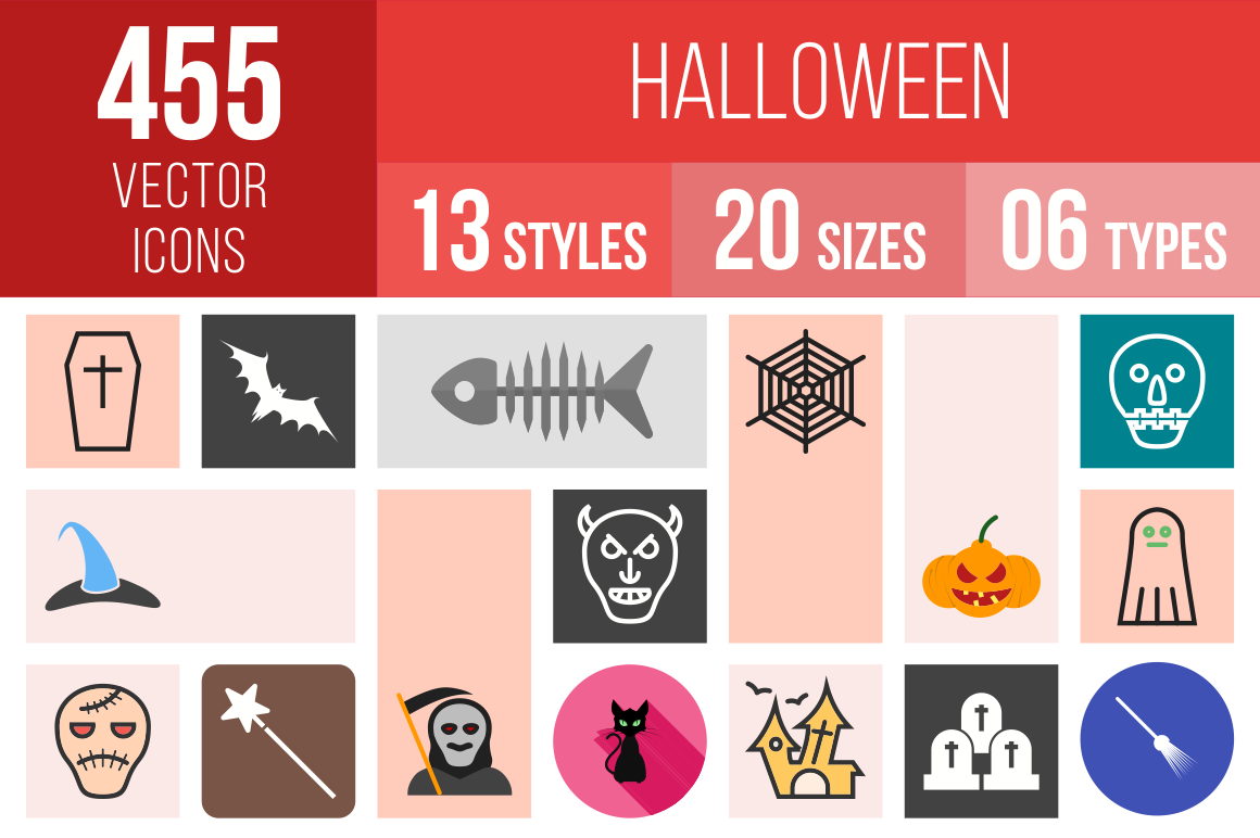 Halloween Icons Bundle - Overview - IconBunny