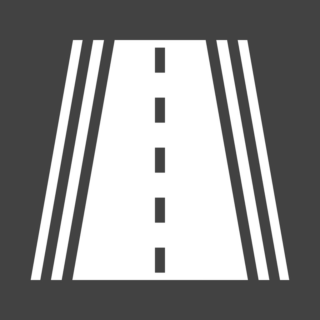 Highway Glyph Inverted Icon - IconBunny