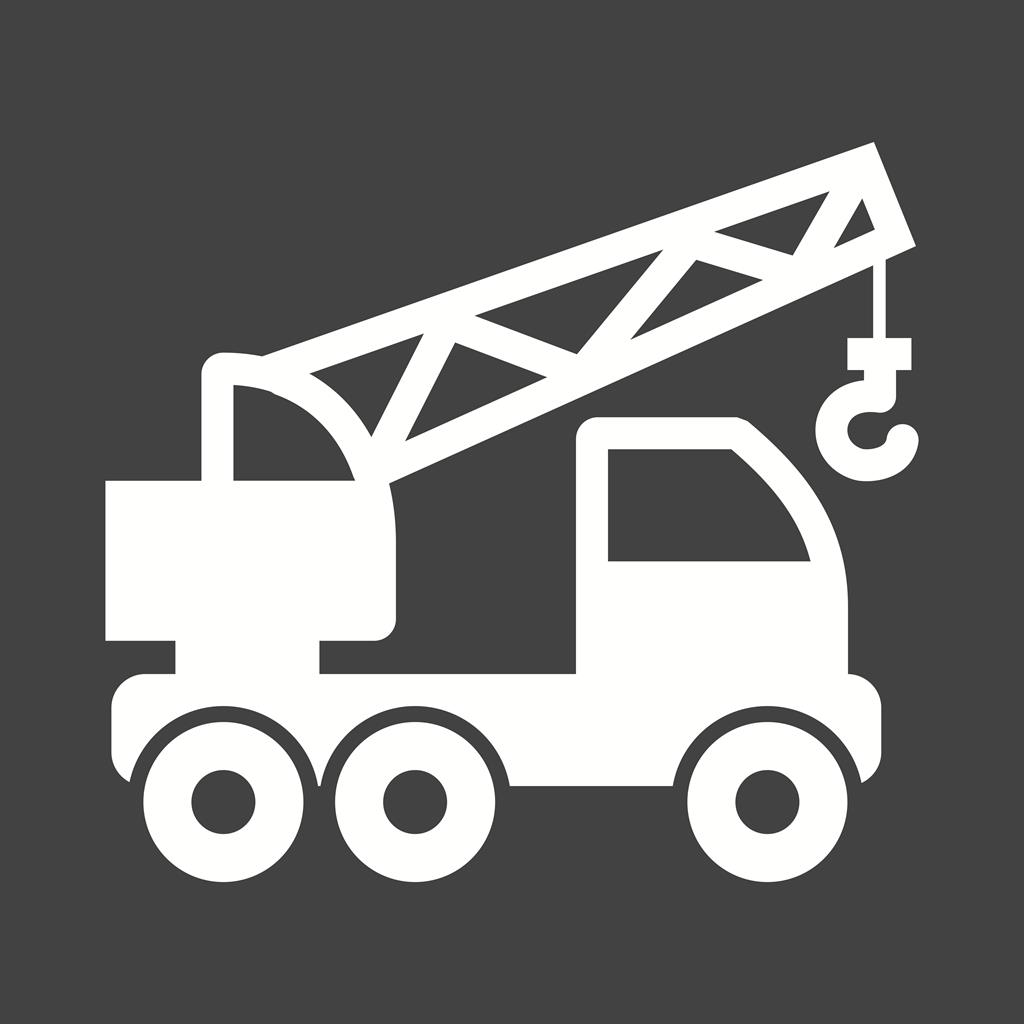 Crane Glyph Inverted Icon - IconBunny