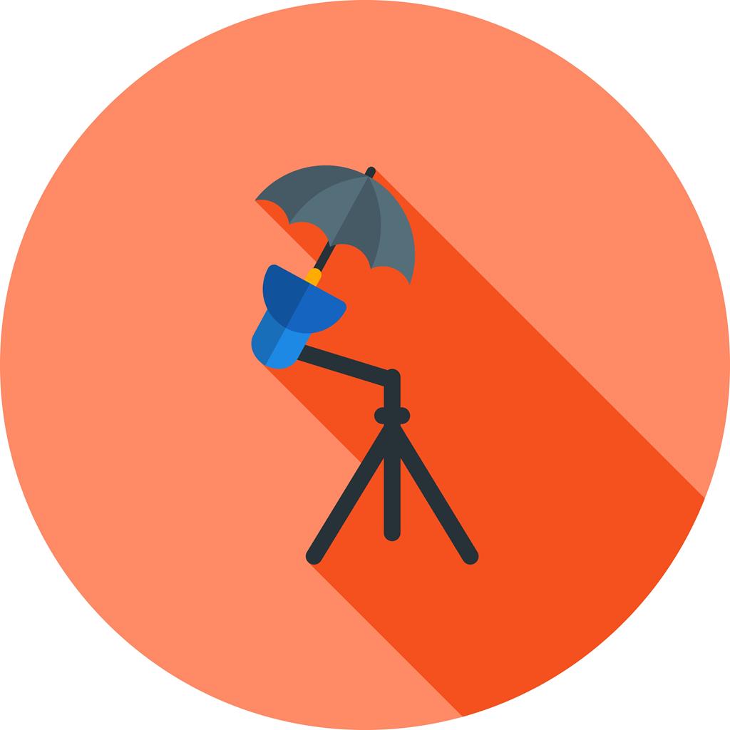 Umbrella Stand Flat Shadowed Icon