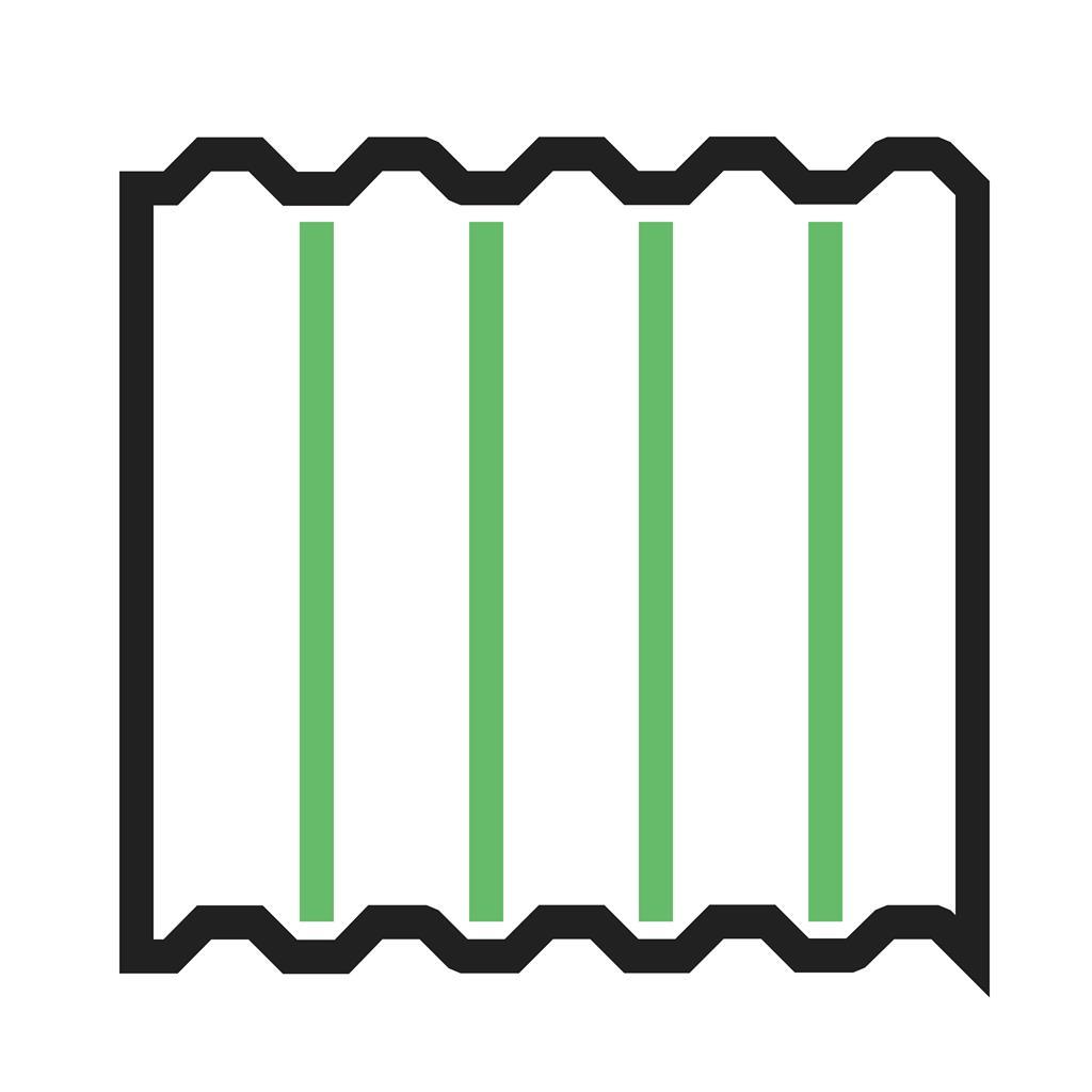Metal Sheet Line Green Black Icon - IconBunny