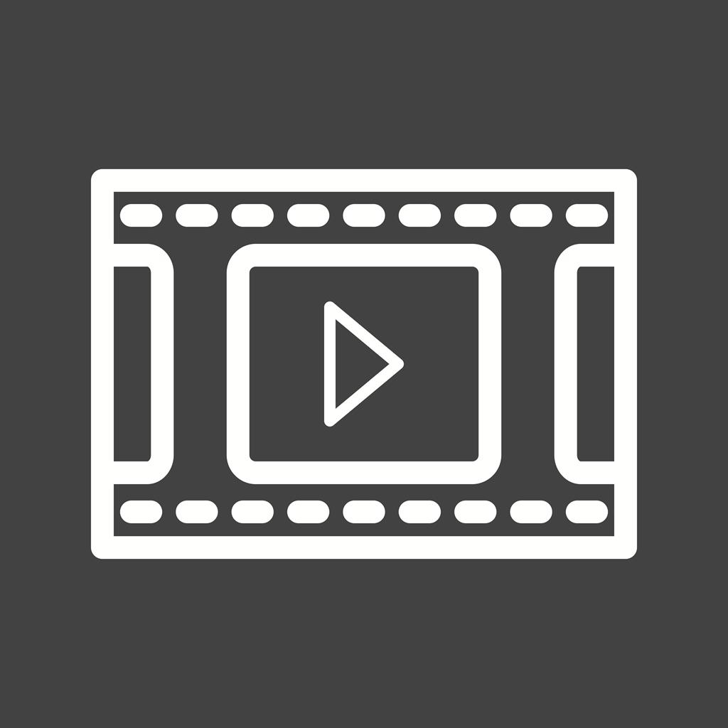 Video Reel Line Inverted Icon