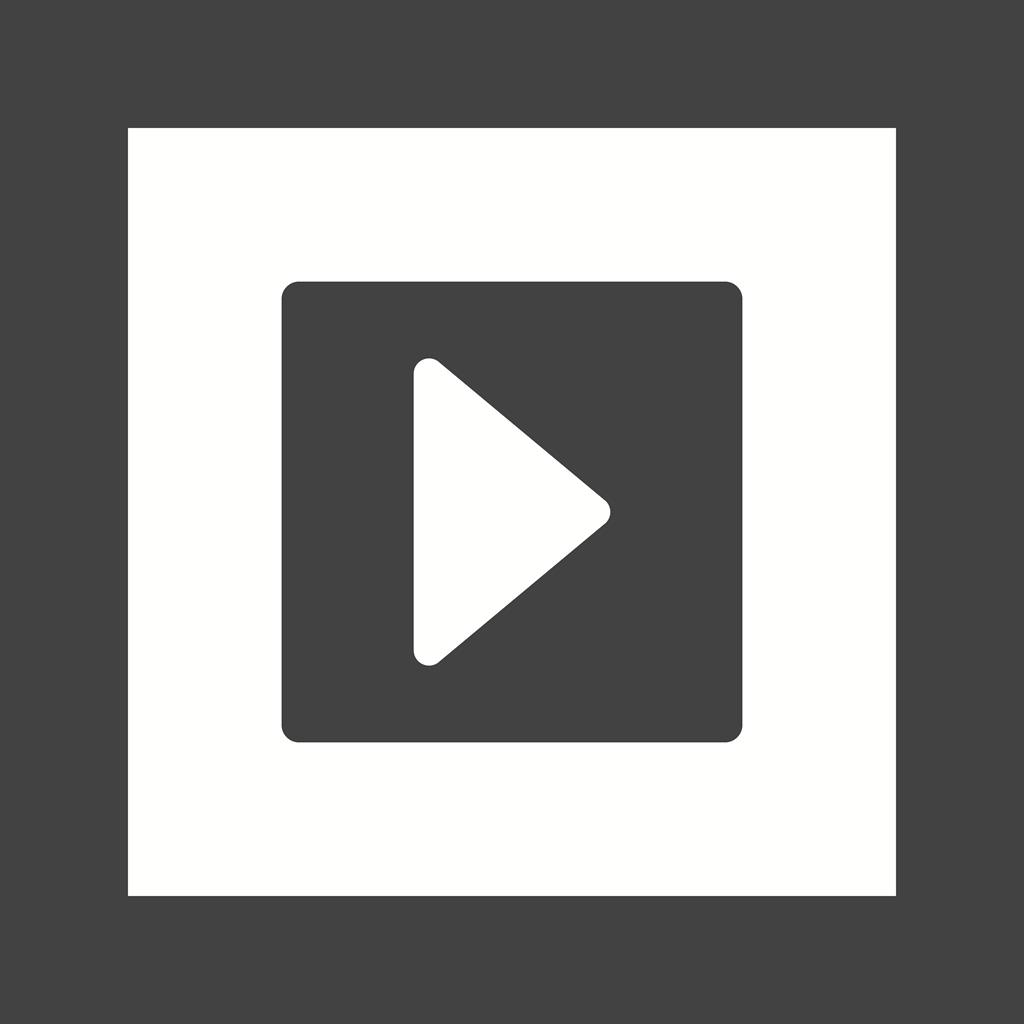 Video Glyph Inverted Icon