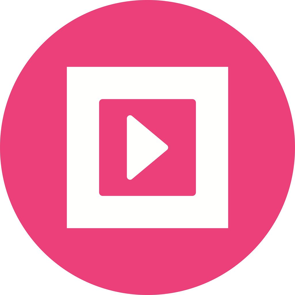 Video Flat Round Icon