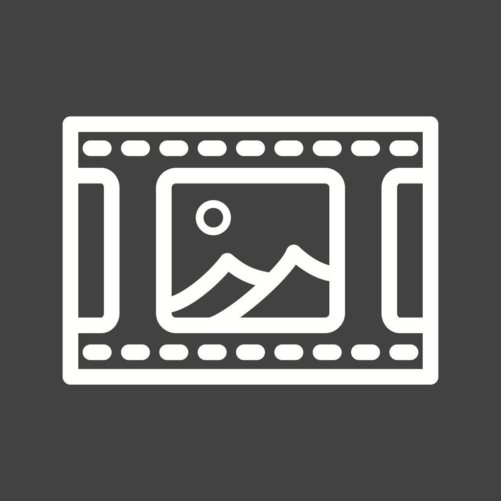 Pictures Reel Line Inverted Icon