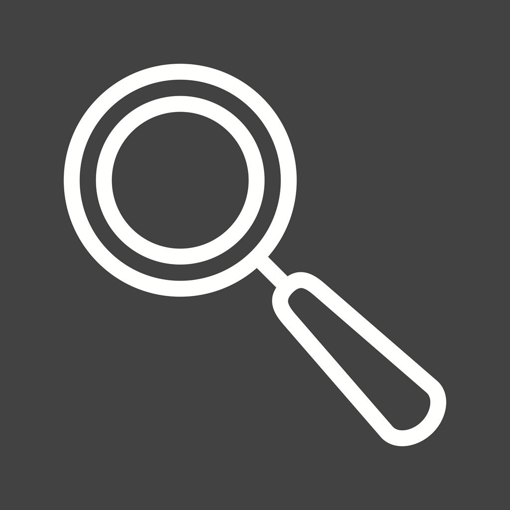 Magnifier Line Inverted Icon
