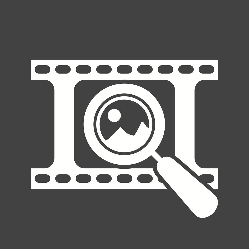 Find Picture Glyph Inverted Icon