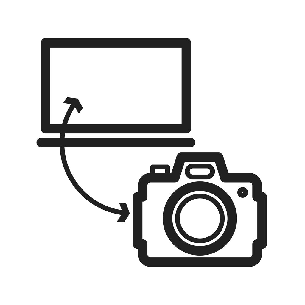 Transfer Images Line Icon
