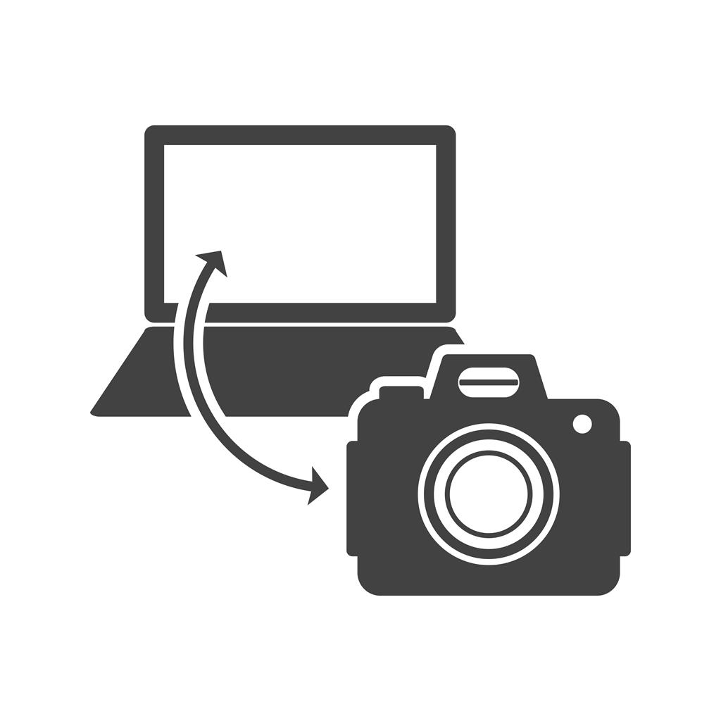 Transfer Images Glyph Icon