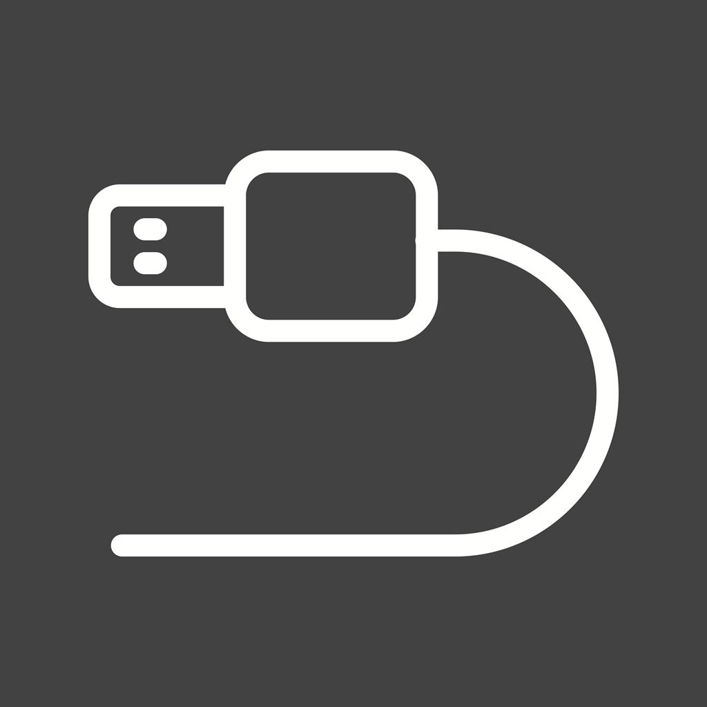 USB Cable Line Inverted Icon