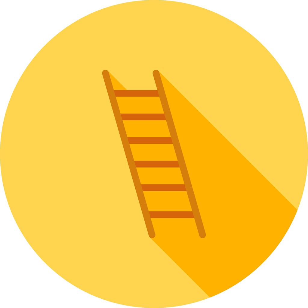 Ladder Flat Shadowed Icon - IconBunny