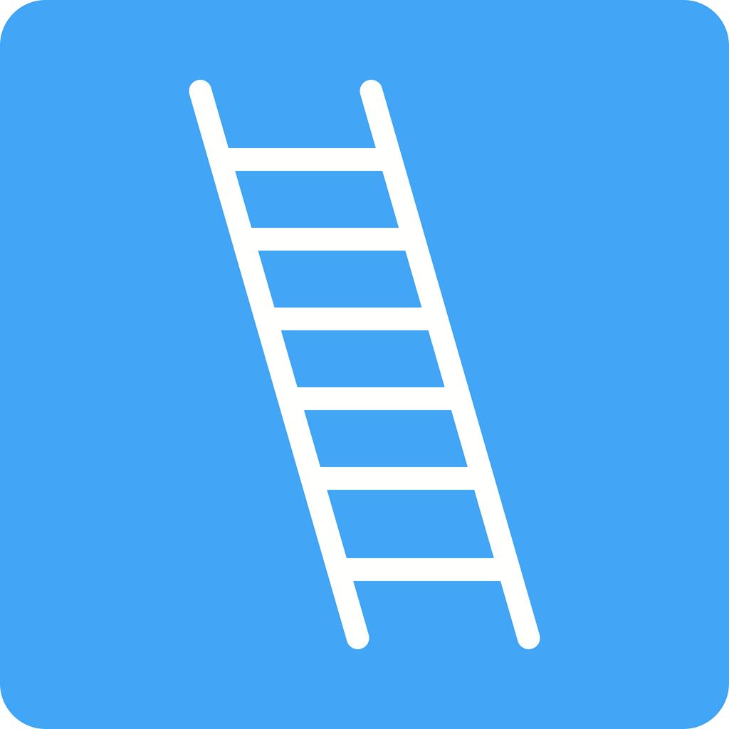 Ladder Flat Round Corner Icon - IconBunny