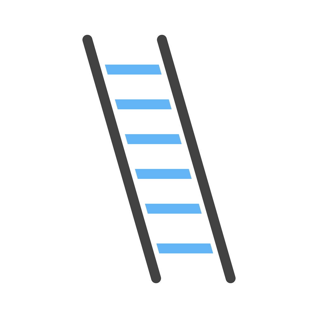 Ladder Blue Black Icon - IconBunny